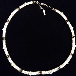 Napier Silverstone and crystal necklace